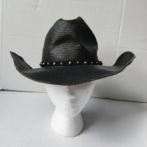 Bailey U-Rollit 8X Black Straw Shantung Panama Cowboy Hat - Picture 1 of 11
